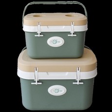 livingovoje 桌上型碉堡冰桶 11L + 25L 套組, 綠色+米色, 36L