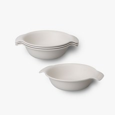 NIneware 韓國製 Friends 手把兒童麥片碗, 象牙白, 4個