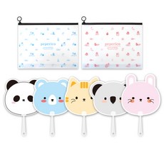 2Youngdesign 動物造型風扇 5入+透明收納袋 XL號 2入, 隨機發貨（拉鍊袋）, 1套