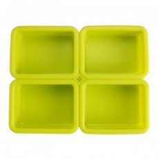 4孔光滑長方形矽膠皂模, 混色