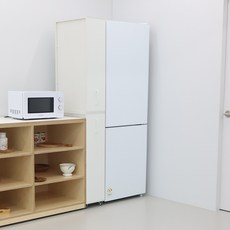 퍼티크 무드핏 슬라이딩 2단 냉장고 틈새수납장, 코튼화이트