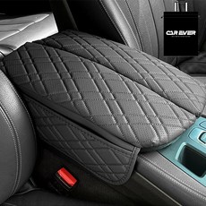 Caever BMW專用 高級Boei絎縫收納雙開式中央扶手箱套 X系列 X5 X6 X7, 1個, F車身 黑色