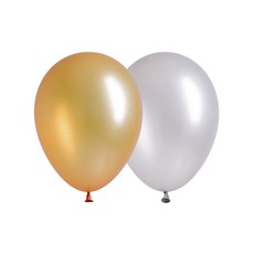 Sempertex 氣球 13cm 2種 x 100p 套組, 珍珠金色, 珍珠銀色, 1套