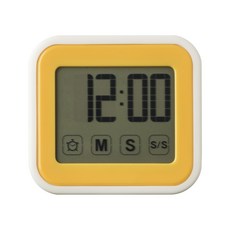 FLaiTO 數位浴室計時器 防水時鐘, 黃色