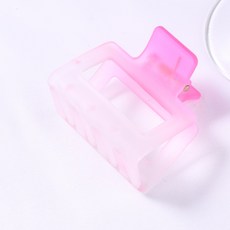 수스다 반달 아크릴 나비 헤어집게핀 무광 그라데이션 반묶음 사각 헤어핀 253