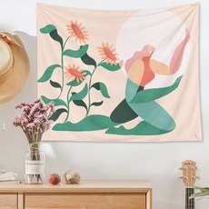 北歐風插畫壁掛式薄款布藝海報 039 GT3001 + 夾子, 無框