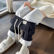 PEONIST 女性寬版刷毛保暖運動長褲