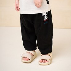 milkmile 兒童款花生史努比可愛5分哈倫褲