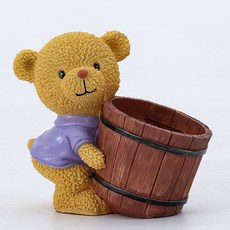 Lenpis 庭園裝飾品 道具 小熊 A款, 混合顏色