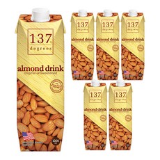 137 degrees 無糖杏仁奶, 1L, 6入