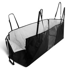 DING DONG PET 寵物雙拉鍊後座汽車座椅, 灰色, 1個