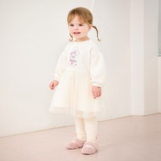 mollimelli 清純蝴蝶結紗絨刷毛連身裙