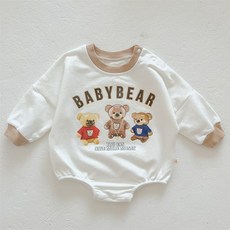 Bebeniz 嬰幼兒寶寶熊圓領長袖包屁衣