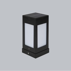 WONHA LED 太陽能庭院門燈日光 80 x 80 x 高 170 毫米, 黑色的