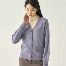 지센 여성용 베이직 V넥 가디건 LFKTNA18