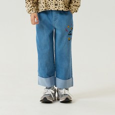 LIEBELLO 兒童星星反摺寬褲