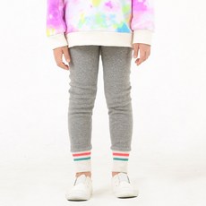 孩童雙線縮口素色彈性內搭長褲