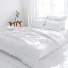 스코홈 순면 코튼소울 차렵이불 + 침대패드 + 누빔 베개커버 세트