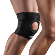 JINGBA SUPPORT Huolly 健身 跑步 登山 護膝 2入, 黑色, 1個