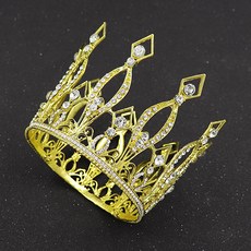 LUNA GLAM 自助婚紗秀公主皇冠 H116, 1個, 金色