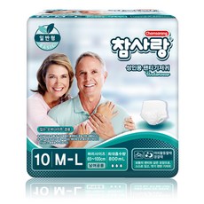Chamsarang 一般型衛生褲 成人褲型紙尿褲 中大型, 10枚入, 1包