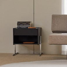 16피스 강화유리 사이드 협탁 방문설치, 02 블랙, 1개