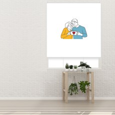 커플머그 실사 롤스크린 암막원단