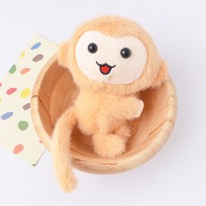 長尾巴猴子鑰匙圈, 1個, 橘色