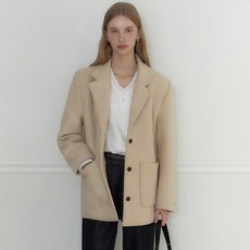 ourhope 女款毛圈羊毛鈕扣夾克