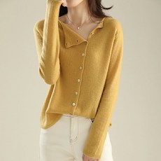 MarketA 女款柔和色彩船型領開襟衫