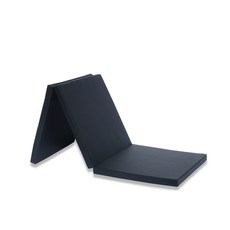 3段折疊式瑜珈墊, 黑色