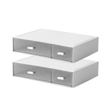 내맘대로 슬림 서랍 수납함 B RK_634, 화이트, 2개