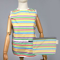 BEBE CHOUETTE 兒童防水無袖圍裙收納袋組