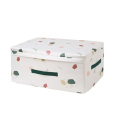 Trendy Cube衣物防潮防塵棉被收納箱 XL, 白色圖案, 1個