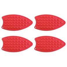 矽膠熨燙隔熱墊, 紅色的, 4個