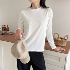 플랜데이 여성용 레모 라운드 헤리 티셔츠