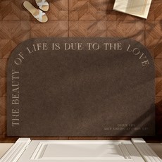 PEONIST 法式室內設計地墊, 棕色圓形