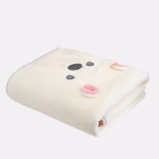 원이네 보들보들 귀여운 바스타월 극세사, 화이트, 1개