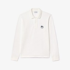 라코스테 남성용 소프트브랜딩 긴팔 폴로티셔츠