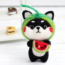 Healingcare 氈線針 DIY 套組, 1組, #32 西瓜造型柴犬