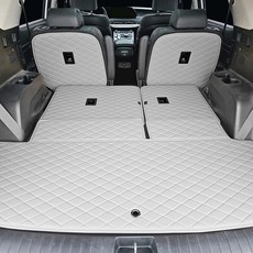 비비키 프리미엄 트렁크매트 트렁크바닥 + 등받이 세트, 현대 더뉴 팰리세이드 7인승 2022년형~, 샌드베이지