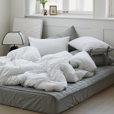 사계절 더블 체크 순면 차렵이불