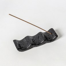 세라믹 웨이브 인테리어 인센스 꽂이 MW0159, 블랙