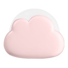 E.B. MADE 小雲朵造型伴讀小夜燈, 暖光白光, 1200mA電容量, 親膚矽膠掛繩, 嬰兒粉