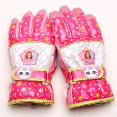 秘密Jouju 女童用 Jouju 塔羅滑雪五指手套