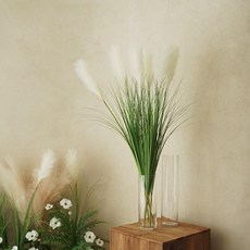 Flouse302 人造草蘆葦粉黛亂子草 105cm, 奶油色, 1個