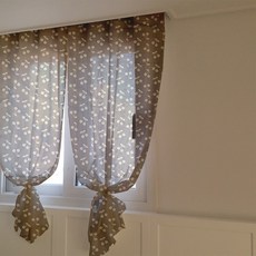 DesignSoll 棉質窗簾 2入組, 櫻桃邦邦