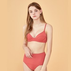 Lazy B沙色光澤高腰比基尼