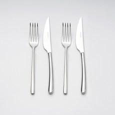 Eastmark 甜點餐具兩人份套組, 1組, 2p 甜點叉 + 2p 甜點刀, 單色