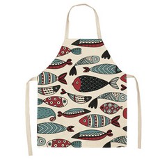 뉴 피쉬 코튼 린넨 작업복 주방 앞치마 S, 04, 1개